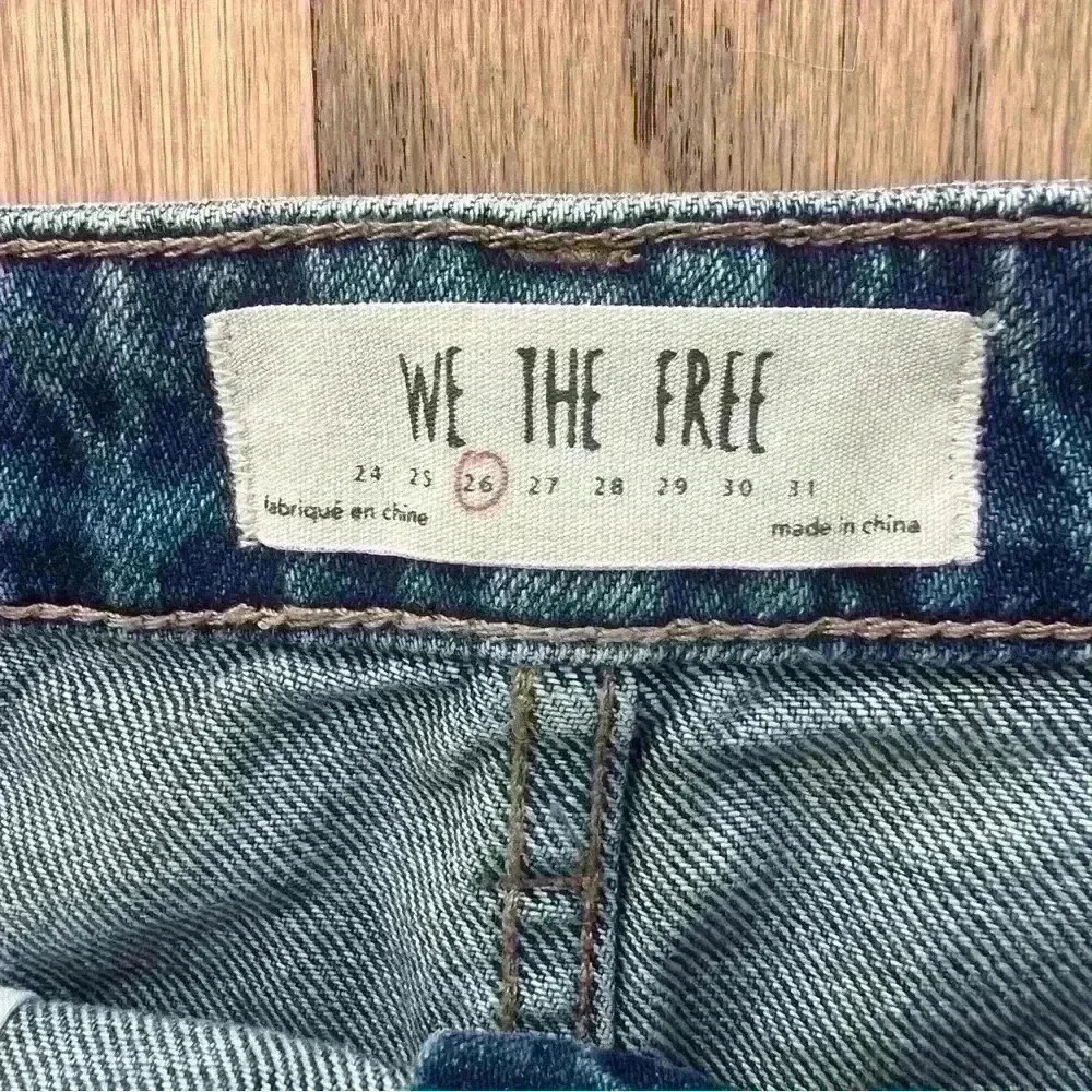 We The Free Women’s Denim Front Zip Mini Skirt Size 26